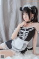 Coser @ 桜 桃 喵 Vol.021: 黑猫 妹 抖 (黑猫 女仆) (78 photos) P65 No.25e021